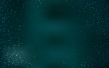 Samanyolu yıldızlı koyu yeşil vektör dokusu. Büyük Ayı yıldızlı modern soyut illüstrasyon. Kozmik arkaplanlar için şablon.