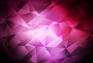 Koyu pembe vektör soyut çokgen arkaplan. Yarım ton şeklinde, üçgenli yaratıcı illüstrasyon. İşiniz için en iyi üçgen tasarım.