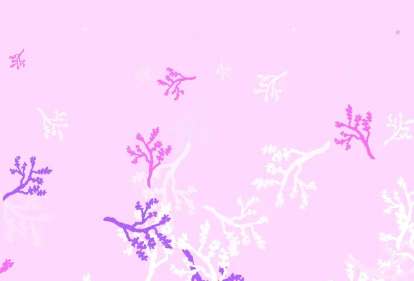 Rosa Claro Fundo Abstrato Vetor Azul Com Sakura Glitter Ilustração — Vetor de Stock