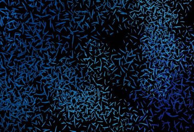 Düz çizgili koyu mavi vektör arkaplan. Çizgilerle modern geometrik soyut çizim. Reklamınız, posteriniz, afişiniz için en iyi tasarım.