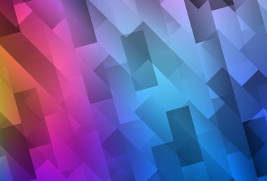 Açık mavi, dikdörtgenli kırmızı vektör arkaplan. Dikdörtgenli soyut gradyan çizimi. Reklamınız, posteriniz, afişiniz için en iyi tasarım.