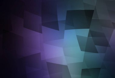 Koyu pembe, eşkenar dörtgenli mavi vektör şablonu. Soyut arkaplanda dikdörtgenler ve renkli gradyanlar. İş ilanları, broşürler, broşürler için desen