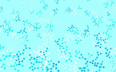 Açık mavi, yapay zeka yapısına sahip yeşil vektör şablonu. Parlak renkli bir illüstrasyon ve yapay zekanın gerçek yapısı. Zeka ve yenilik reklamları için şablon.