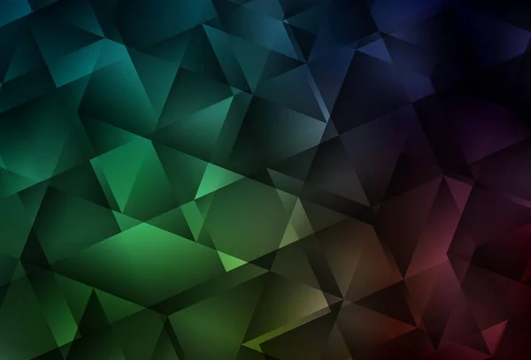 Темно Зеленый Вектор Низким Расположением Полюсов Современная Абстрактная Иллюстрация Треугольниками — стоковый вектор
