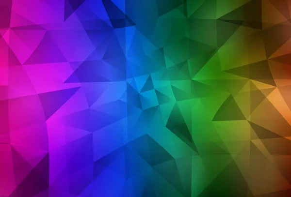 Modèle Polygonal Abstrait Vecteur Multicolore Foncé Illustration Géométrique Créative Style — Image vectorielle