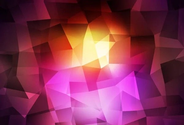 暗粉色 黄色矢量多边形抽象背景 色彩斑斓的图解 抽象风格 三角形 你的网站的多边形设计 — 图库矢量图片