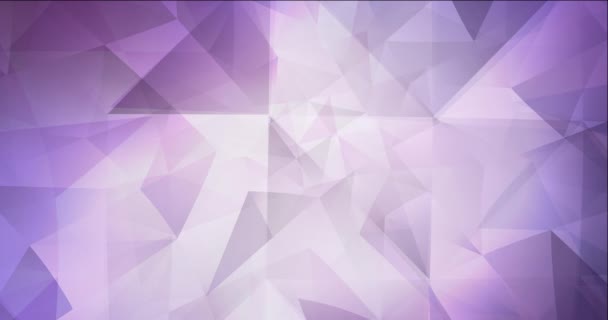 4K smyčka světle fialová polygonální abstraktní záběry. — Stock video