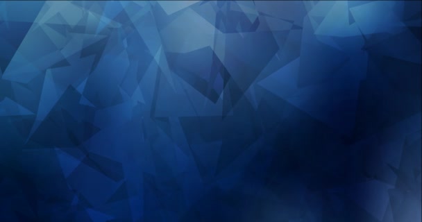 4K looping dark blue polygonal abstract animation. — Stock Video