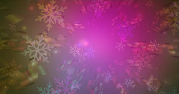 4K bucle de color rosa oscuro, imágenes de vídeo verde en el estilo de Año Nuevo. — Vídeos de Stock