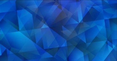 Açık mavi çokgen video görüntüsü 4K döngüsü.