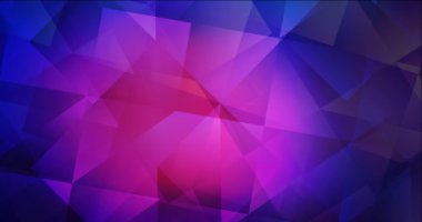 4K koyu pembe, mavi çokgen video örneği.
