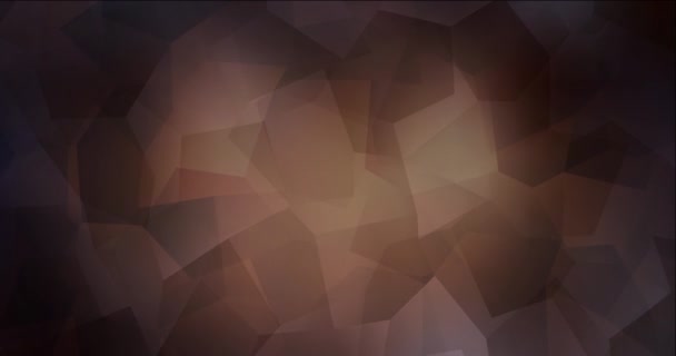 4K looping dark brown video with polygonal shapes. — Stock Video