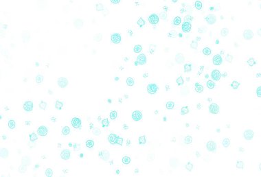 Lokanta yemekleriyle birlikte açık yeşil vektör düzeni. Renkli Fast Food çizimlerine sahip soyut bir arka plan. Kafeler, barlar, restoranlar için menü deseni.