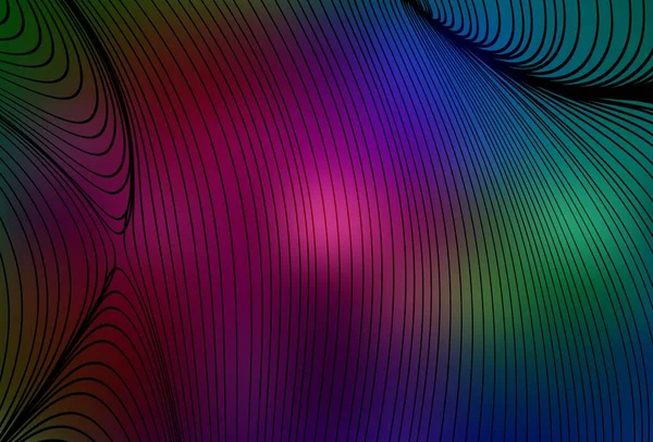 Темний Багатобарвний Векторний Шаблон Яскравими Лініями Розумна Ілюстрація Абстрактному Стилі — стоковий вектор