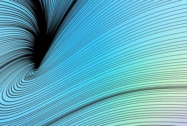 Hellblaue Grüne Vektortextur Mit Gebogenen Linien Eine Elegante Helle Illustration — Stockvektor