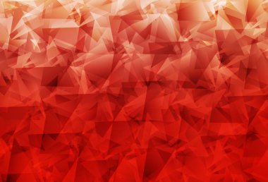 Açık Kırmızı Vektör Çokgen arkaplanı. Gradyanı olan zarif parlak çokgen çizimi. Web siteniz için çokgen tasarım.