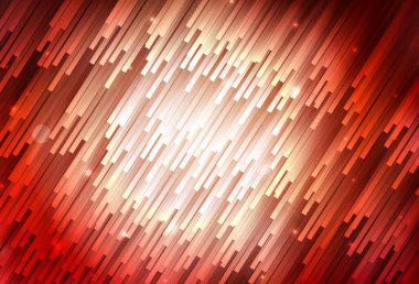 Koyu kırmızı, parlak çizgili sarı vektör arkaplan. Renkli çubuklarla, soyut çizimler. İş ilanınız için akıllı tasarım.