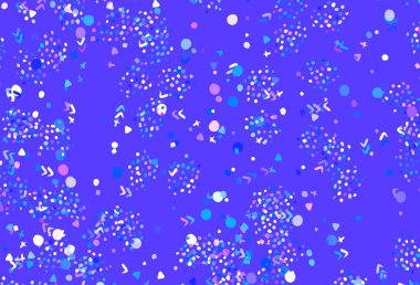 Açık mavi, kaotik şekilli kırmızı vektör şablonu. Soyut tarzda rengarenk gradyan şekilleri olan bir resim. İşiniz için en iyi akıllı tasarım.