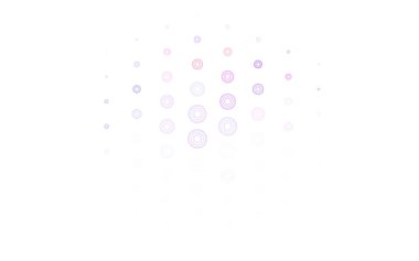 Açık mavi, noktalı kırmızı vektör arkaplanı. Soyut arka planda bulanık kabarcıklar ve renkli gradyan. Fütürist reklamlar ve kitapçıklar için şablon.