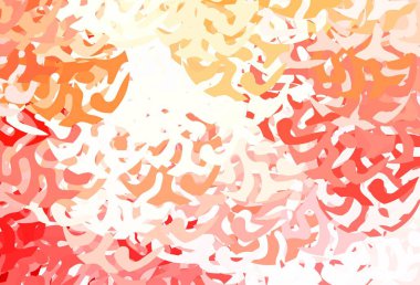 Açık kırmızı, kaotik şekilli sarı vektör şablonu. Renkli rastgele şekillerle modern soyut illüstrasyon. Duvar kağıtları için zarif tasarım.