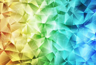 Açık mavi, çizgileri ve üçgenleri olan sarı vektör düzeni. Soyut üçgenli dekoratif tasarım. Duvar kağıtları için zarif tasarım.