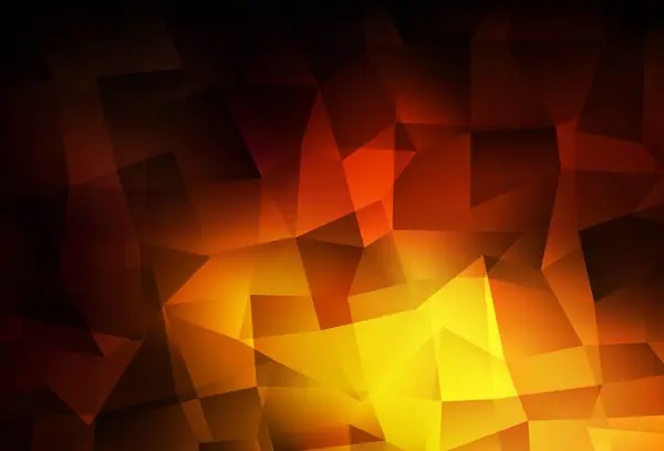 Donker Oranje Vector Veelhoekig Patroon Driehoekig Geometrisch Monster Met Gradiënt — Stockvector