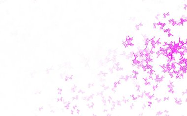 Açık pembe vektör, dalları olan zarif bir desen. Yapraklar, beyaz arka planda doğal dallar. Cep telefonlarının geçmişleri için şablon.