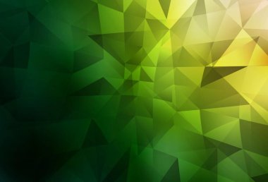 Koyu yeşil, kırmızı vektör çokgen arka plan. Yarım ton şeklinde, üçgenli yaratıcı illüstrasyon. Pankartın için tamamen yeni bir şablon.