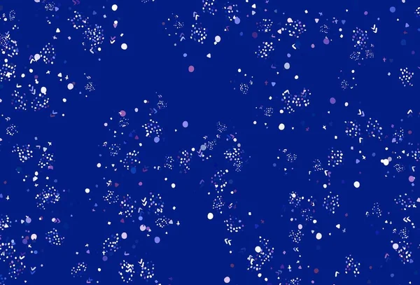 Hellrosa Blaue Vektorschablone Mit Chaotischen Formen Dekorative Gestaltung Abstrakten Stil — Stockvektor