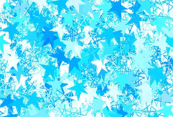 Textura Vectorial Azul Claro Con Hermosas Estrellas Ilustración Colores Brillantes — Vector de stock