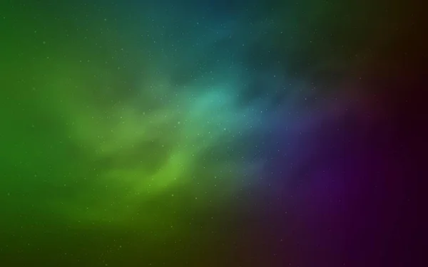 Hellrosa Grüne Vektoranordnung Mit Kosmischen Sternen Leuchtende Illustration Mit Himmelssternen — Stockvektor