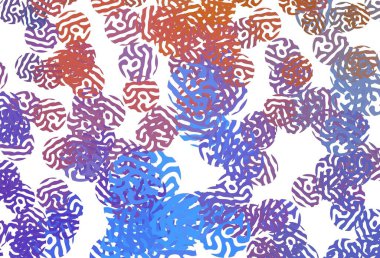 Açık mavi, soyut şekilli sarı vektör arkaplan. Modern tarzda değişen renkli kaotik formlar. Bir cep telefonu için arka plan.