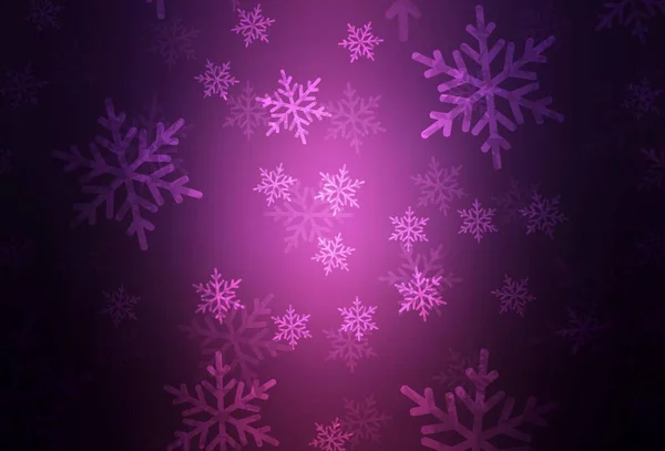 Fundo Vetor Roxo Escuro Estilo Xmas Uma Ilustração Inteligente Com —  Vetores de Stock