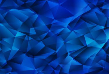 Açık mavi vektör çokgen desen. Çokgen biçiminde, gradyan ile renkli çizimler. Broşürünüz için yepyeni bir tasarım..