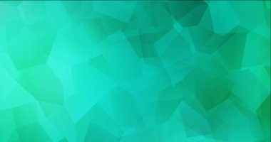 4K açık yeşil çokgen soyut canlandırma.
