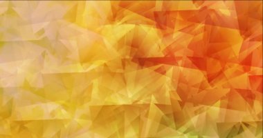 4K açık kırmızı, sarı çokgen akış videosu.