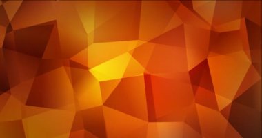 4K döngüsü koyu kırmızı, sarı çokgen soyut animasyon.