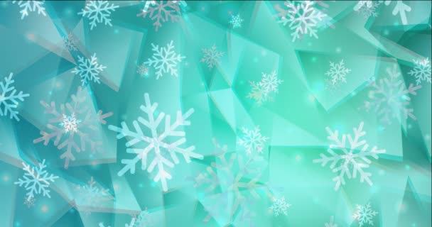 4K smyčka světle zelené záběry v veselém vánočním stylu. — Stock video