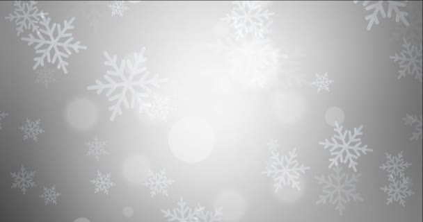 4K looping luz cinza imagens em estilo Feliz Natal. — Vídeo de Stock