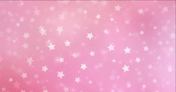 Animazione rosa chiaro in loop 4K in stile natalizio. — Video Stock