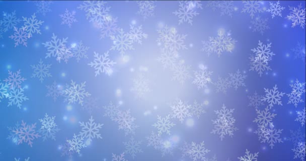 4K looping ljusblå animation i julstil. — Stockvideo