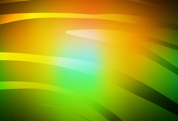 深绿色 黄色的矢量布局与水平线 闪烁着带皱纹线条的抽象插图 手机显示屏的背景 — 图库矢量图片