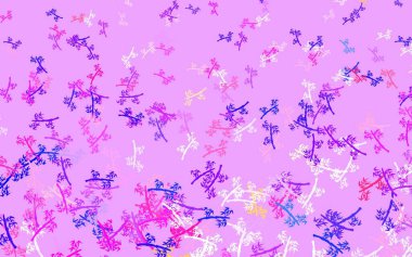 Açık renkli, dalları olan zarif bir arka plan. Yapraklı soyut illüstrasyon, karalama tarzı dallar. Web ve broşürler için elle boyanmış tasarım.