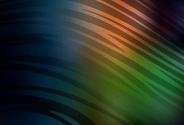 Koyu yeşil, eğri çizgileri olan kırmızı vektör arkaplan. Eğilimli soyut bir çizim. Web siteniz için soyut tasarım.