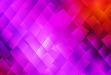 Açık pembe, kare şeklinde kırmızı vektör deseni. Soyut arkaplanda dikdörtgenler ve renkli gradyanlar. Reklamlar için desen.