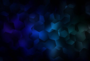 Koyu mavi, yeşil vektör üçgen mozaik arka plan. Origami tarzında gradyan ile geometrik çizim. Arkaplanlarınız için desenli desen.