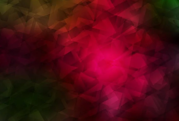 Mörkgrön Röd Vektor Polygonal Bakgrund Polygonal Abstrakt Illustration Med Lutning — Stock vektor