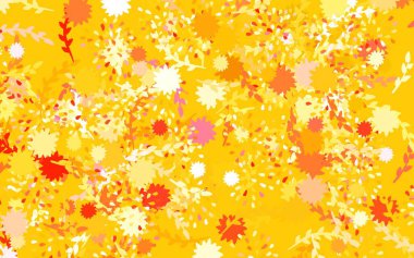 Açık Pembe, sarı vektör karalama arkaplanı ve çiçekler Origami tarzında çizilmiş. Markan için şık bir model..