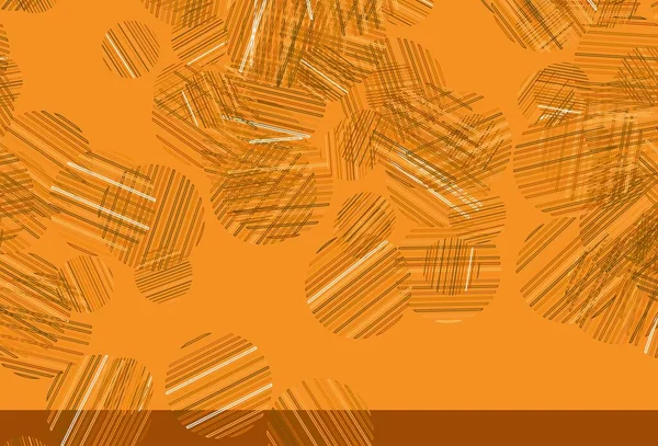 Светло Оранжевая Векторная Текстура Дисками Красивая Цветная Иллюстрация Размытыми Кругами — стоковый вектор