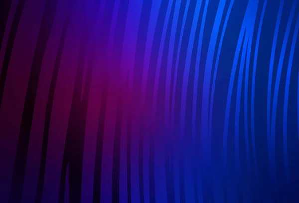 Dunkelrosa Blauer Vektorhintergrund Mit Geschwungenen Linien Brandneue Farbenfrohe Illustration Geschwungenem — Stockvektor